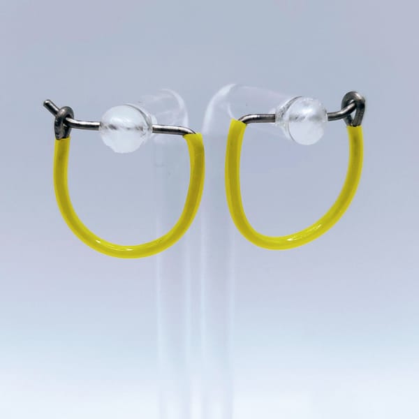 Titan Ohrringe Gelb – Bild 7